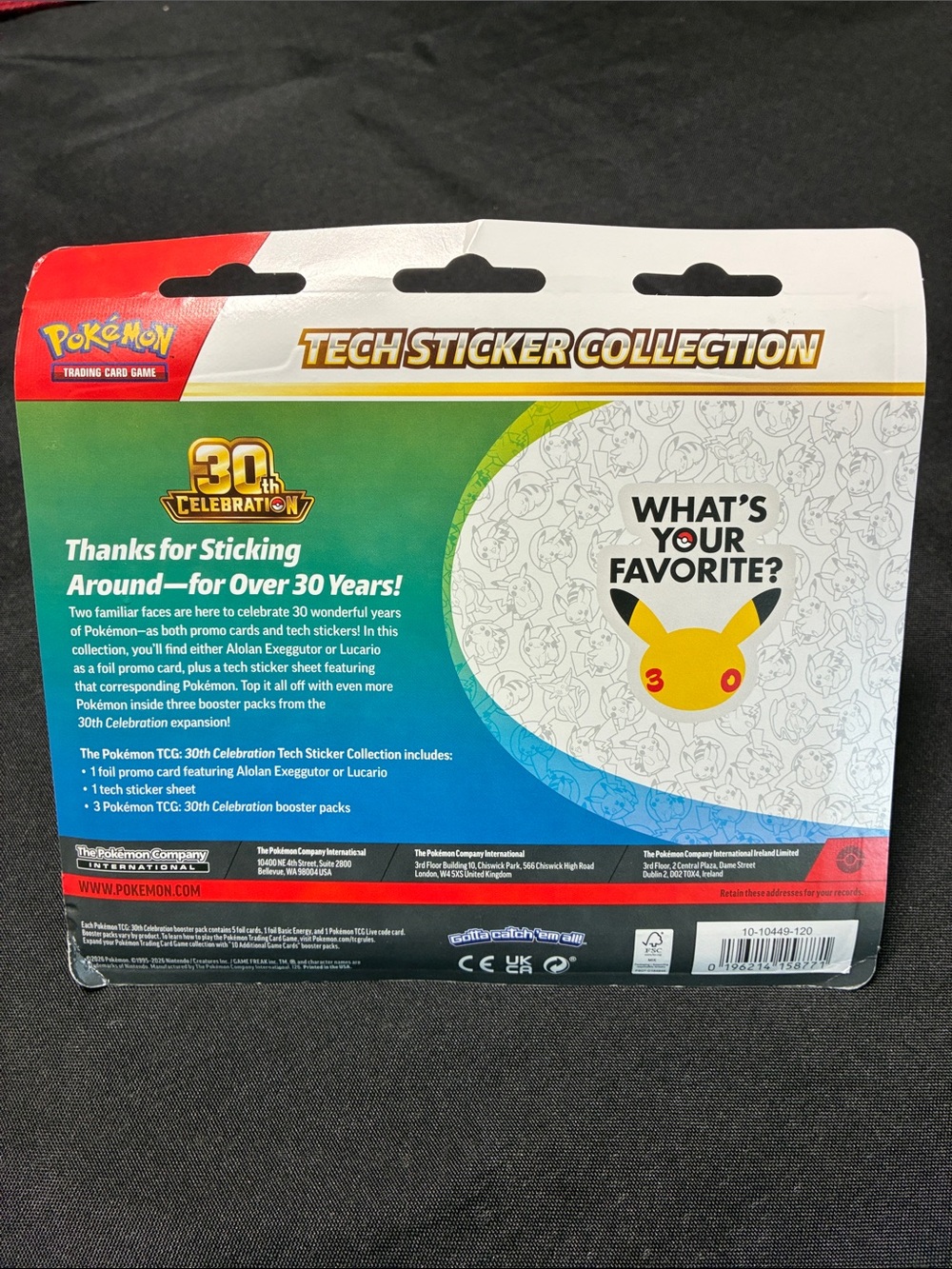 New! Pokemon Tech Sticker Collection Pack - 30th Celebration - Exeggutor - Picture 2 of 4